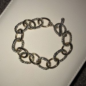Silver and Gold Chain Link Bracelet